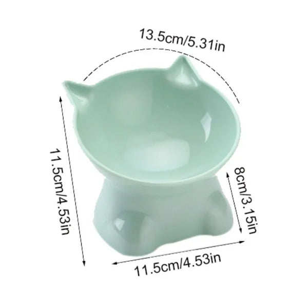 Anti-dumping 45°Neck Guard Feeding Bowl