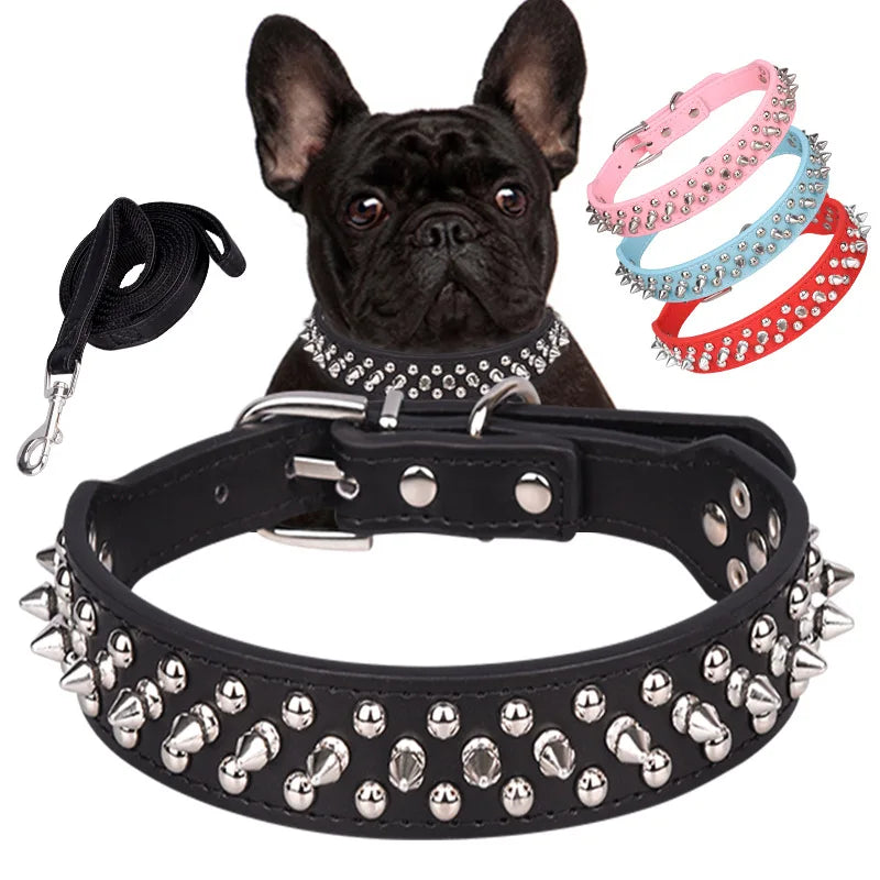 Dog Rivet Collars PU Leather