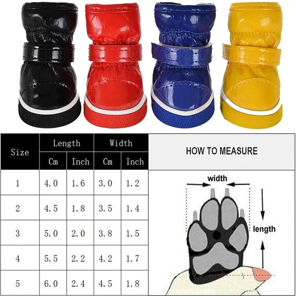 Dog Winter Boots 4pcs/set