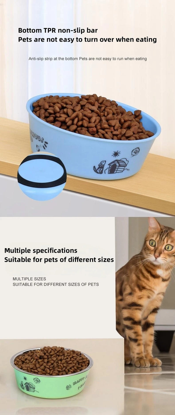 Pet Feeding Bowls Stainless Steel Non-slip