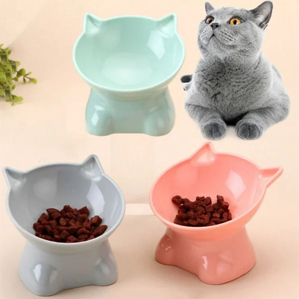 Anti-dumping 45°Neck Guard Feeding Bowl