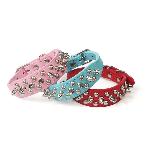 Dog Rivet Collars PU Leather