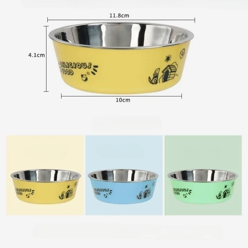 Pet Feeding Bowls Stainless Steel Non-slip