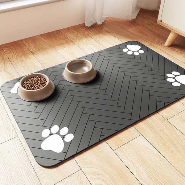 Food and Water Bowl, with Waterproof Rubber Backing