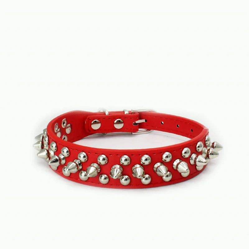 Dog Rivet Collars PU Leather