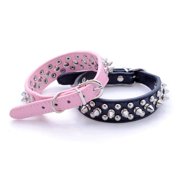 Dog Rivet Collars PU Leather