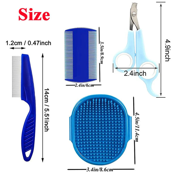 4Pcs Rabbit Grooming Kit