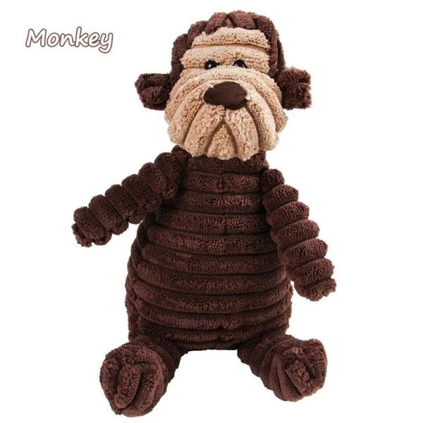 Cute Animals Plush Chew Squeak Toys